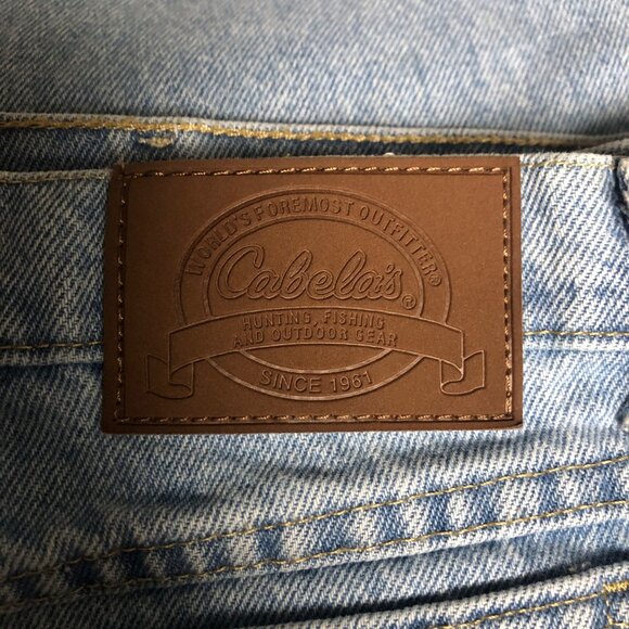 Cabelas Jeans Mens Size 42x30 LightWash Straight Leg Denim Pants Casual Workwear - Picture 4 of 8